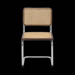 Stoelen|Ygo Sledestoel GUSTAV Beech Wood Canaletto / Chrome frame