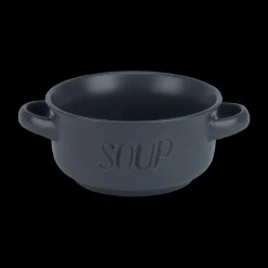 Servies|Ygo Soepkom Tekst 'Soup' Dark Grey 47cl