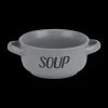 Servies|Ygo Soepkom Tekst 'Soup' Grey 47cl