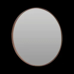 Spiegels|Spiegels|Ygo Spiegel ADDO Ø60 Alu Houtlook Bruin