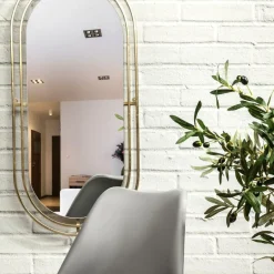 Spiegels|Spiegels|Ygo Spiegel HAIDIM Ovaal Met. Goud