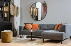 Spiegels|Spiegels|Ygo Spiegel KROES Metaal Zwart Ø115cm