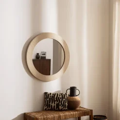 Spiegels|Spiegels|Ygo Spiegel LAGOON Ø78 Travertijnlook