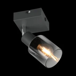 Wandlampen|Ygo Spot CADIZ 1Del. Met./Glas Antraciet