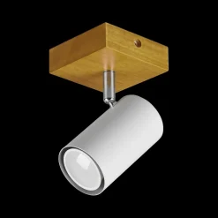 Spots|Ygo Spot MARLEY 1-Delig Hout/Metaal Wit