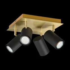 Spots|Ygo Spot MARLEY 4-Delig Metaal Zwart/Goud