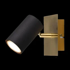 Spots|Ygo Spot MARLEY 1-Delig Metaal Zwart/Goud