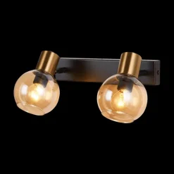 Spots|Ygo Spot OSIRA 2Del. Zwart/Glas Amber