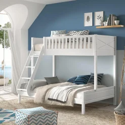 Slaapkamer|Bedden|Ygo Stapelbed CHARLOTTE Wit 140x200/90x200