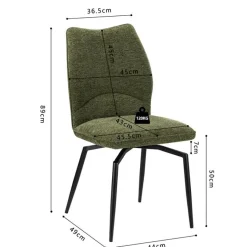 Stoelen|Ygo Stoel ANETA Draaibaar Groen