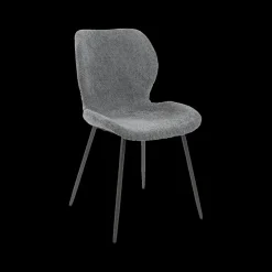 Stoelen|Ygo Stoel DANA Bouclé Grijs