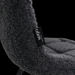 Stoelen|Ygo Stoel ERVI Bouclé Donkergrijs