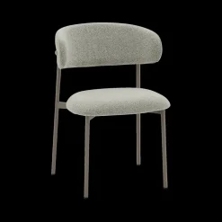 Stoelen|Ygo Stoel FJERRE Bouclé Grijs
