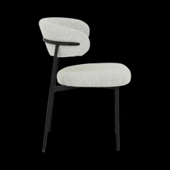 Stoelen|Ygo Stoel FJERRE Bouclé Lichtgrijs