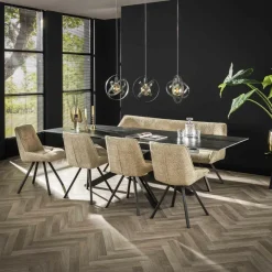 Stoelen|Ygo Stoel HECTOR Bouclé Zand