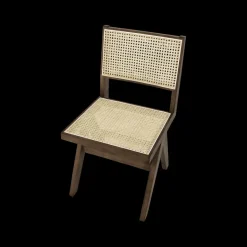 Stoelen|Ygo Stoel JAKI Ash Wood Walnut/Rotan