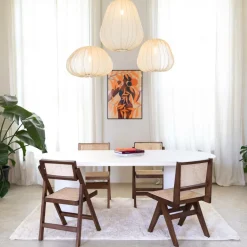 Stoelen|Ygo Stoel JAKI Ash Wood Walnut/Rotan