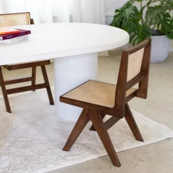 Stoelen|Ygo Stoel JAKI Ash Wood Walnut/Rotan