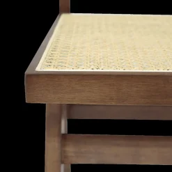 Stoelen|Ygo Stoel JAKI Ash Wood Walnut/Rotan