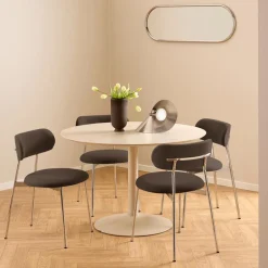 Stoelen|Ygo Stoel LYKKO Bruin/Chrome