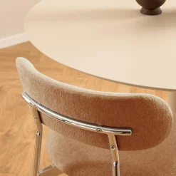 Stoelen|Ygo Stoel LYKKO Terracotta/Chrome