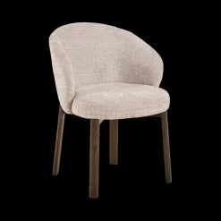 Stoelen|Ygo Stoel OKKE Juto Beige - Poot Smoked Oak