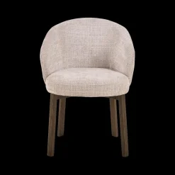 Stoelen|Ygo Stoel OKKE Juto Beige - Poot Smoked Oak