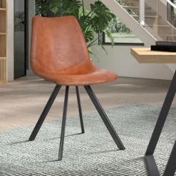 Stoelen|Ygo Stoel TILLY PU Cognac