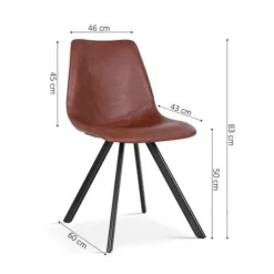 Stoelen|Ygo Stoel TILLY PU Donkerbruin