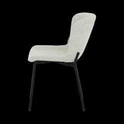 Stoelen|Ygo Stoel ZOEY Bouclé Lichtgrijs