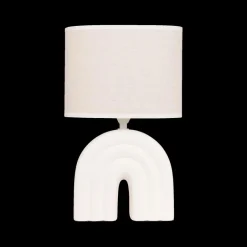 Tafellampen|Ygo Tafellamp GIBAN Keramiek Wit