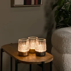 Tafellampen|Ygo Tafellamp LILI Ø8 S/3 Zwart Chroom