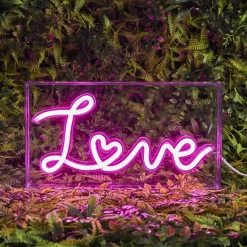 Decoratieve Accessoires|Kinderverlichting|Ygo Tafellamp LOVE Led Roze