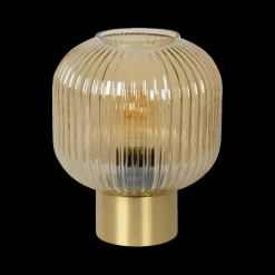 Tafellampen|Ygo Tafellamp MALOTO Amber/Messing