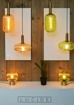 Tafellampen|Ygo Tafellamp MALOTO Amber/Messing