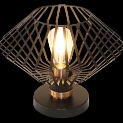 Tafellampen|Ygo Tafellamp SHURU Zwart/Koper