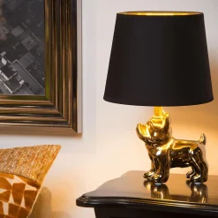 Tafellampen|Ygo Tafellamp SIR WINSTON Goud/Kap Zwart