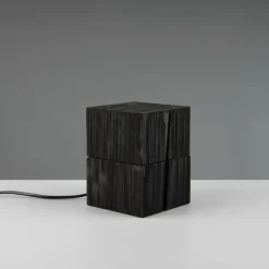 Tafellampen|Ygo Tafellamp TREASURE Hout Zwart