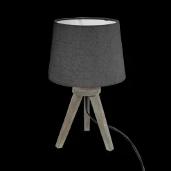 Tafellampen|Ygo Tafellamp TREP Mini Hout Grijs