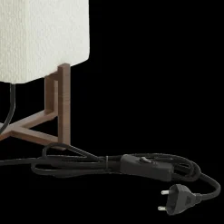 Tafellampen|Ygo Tafellamp WYN Houtprint/Crème