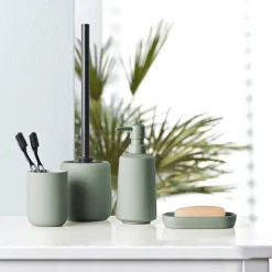 Wastafelaccessoires|Ygo Tandenborstelhouder MOHA Keramiek Sage