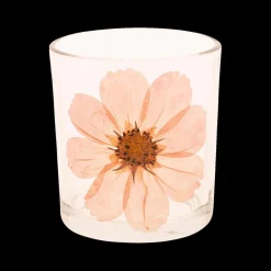 Woondecoratie|Ygo Theelichthouder FLOWER Glas Transp.