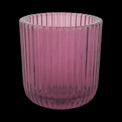 Woondecoratie|Ygo Theelichthouder RIBIS XL Glas Violet