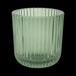 Woondecoratie|Ygo Theelichthouder RIBIS XL Glas Groen