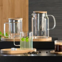Koffie & Thee|Ygo Theepot MIA Incl. Infuser Glas/Hout 90cl