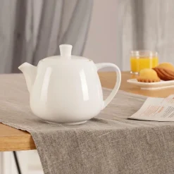 Koffie & Thee|Ygo Theepot NOURA Keramiek Wit 1L