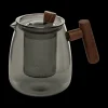 Koffie & Thee|Ygo Theepot TWISTE 80cl Glas Grijs/Hout