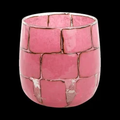 Woondecoratie|Ygo TL-Houder DRONERO L Glas Roze