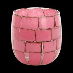 Woondecoratie|Ygo TL-Houder DRONERO XL Glas Roze