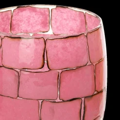 Woondecoratie|Ygo TL-Houder DRONERO XL Glas Roze